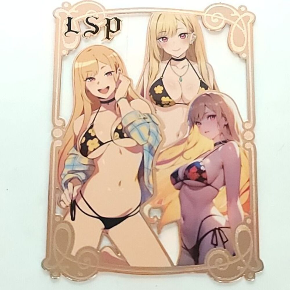 Marin Christmas Gold Metal Card Numbered LSP 130/200 Goddess Story Anime Card